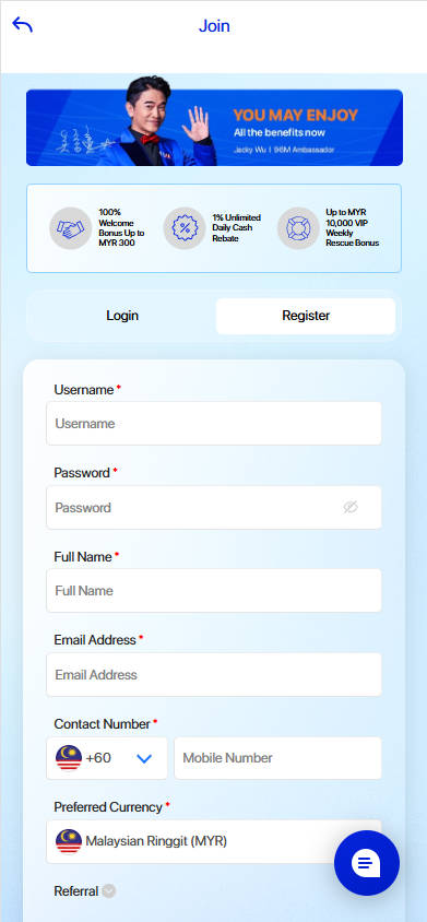 96M - How to Register - openwin